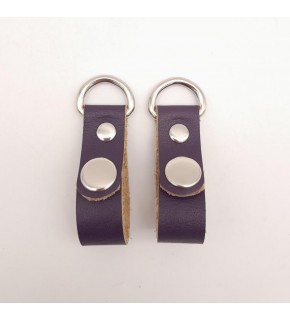 Çanta Aksesuar Mor Gerçek Deri Çıtçıtlı Sapucu Böce Gümüş Metalli