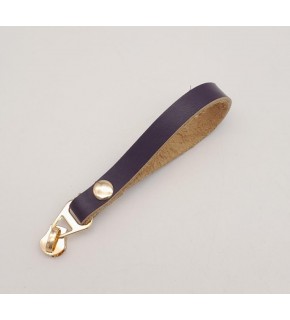 Çanta Aksesuar Mor Gerçek Derili Light Gold Döngülü Fermuar Başı