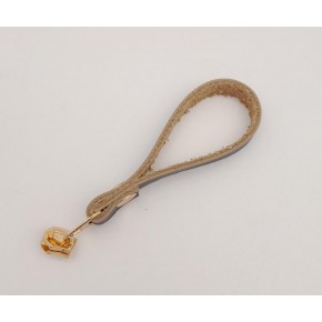 Çanta Aksesuar Mor Gerçek Derili Light Gold Döngülü Fermuar Başı