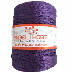 Çanta Aksesuar Mor Renk 5 Mm Jumbo Polyester Makrome No:18