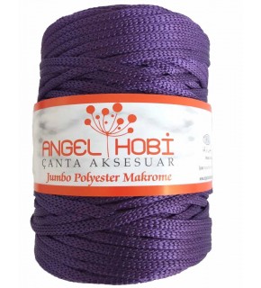 Çanta Aksesuar Mor Renk 5 Mm Jumbo Polyester Makrome No:18