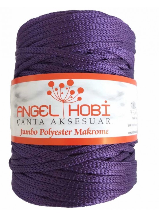 Çanta Aksesuar Mor Renk 5 Mm Jumbo Polyester Makrome No:18