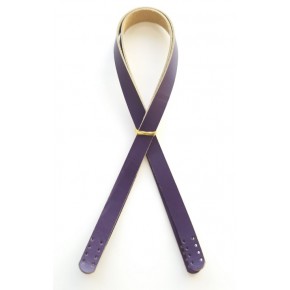 Çanta Aksesuar Mor Renk Gerçek Deri 70X2 Cm Çift Sap