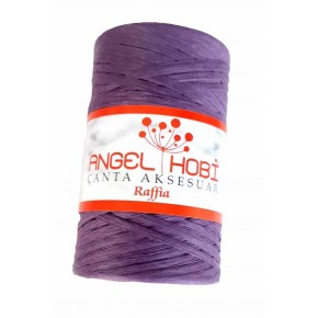 Çanta Aksesuar Mor Renk Rafya İp