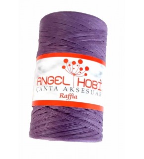 Çanta Aksesuar Mor Renk Rafya İp