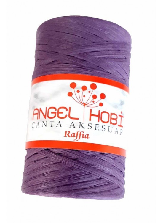 Çanta Aksesuar Mor Renk Rafya İp