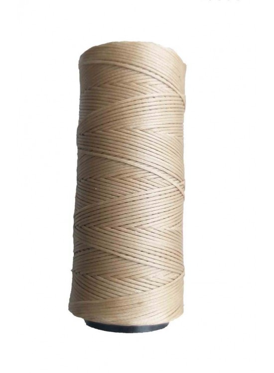 Çanta Aksesuar Mumlu Deri Dikme İpi Bobin Bej Renk