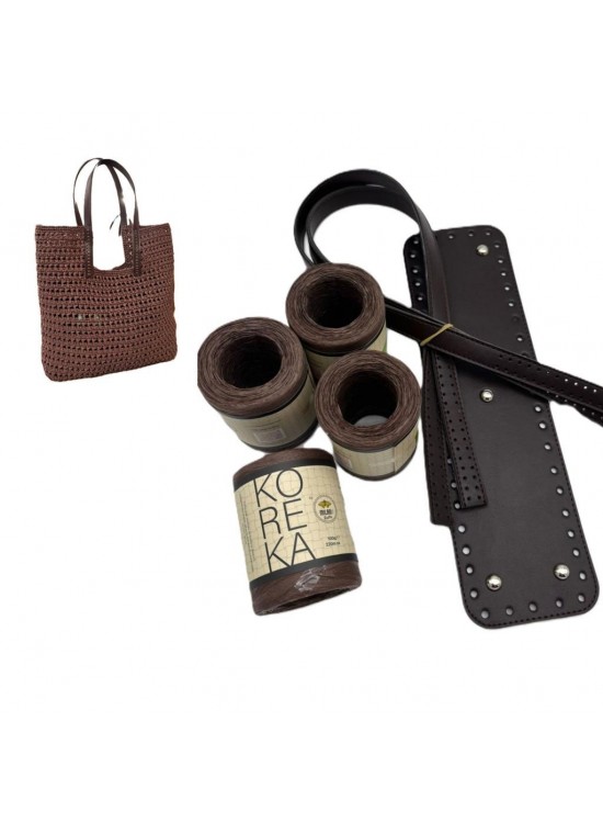 Çanta Aksesuar Nezcraft Model Çanta Seti Koyu Kahve Renk