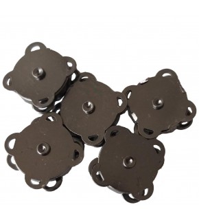 Çanta Aksesuar Örgü Çantaya Dikmeli Mıknatıs Füme Renk 5Li Paket