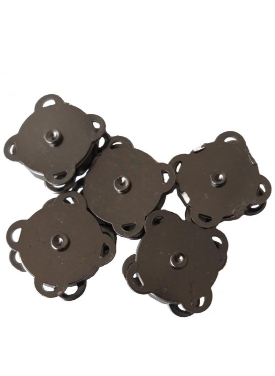 Çanta Aksesuar Örgü Çantaya Dikmeli Mıknatıs Füme Renk 5Li Paket