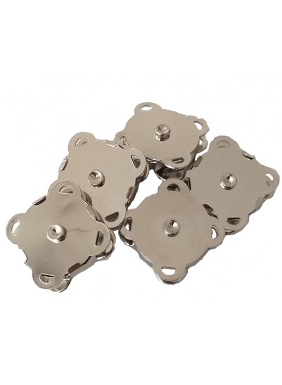 Çanta Aksesuar Örgü Çantaya Dikmeli Mıknatıs Gümüş Renk 10 Lu Paket