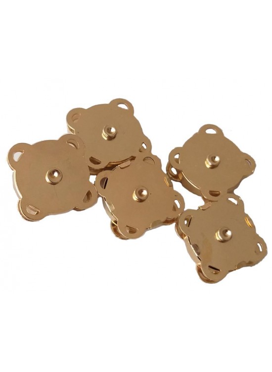 Çanta Aksesuar Örgü Çantaya Dikmeli Mıknatıs Light Gold 5Li Paket