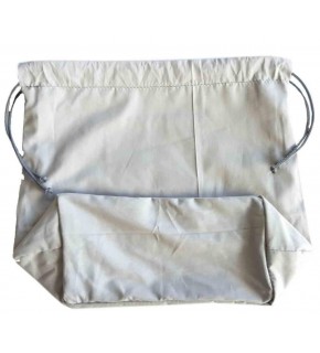 Çanta Aksesuar Örgü Çantaya Hazır Astar Tabanlı Büzgülü 22X12Cm Açık Gri