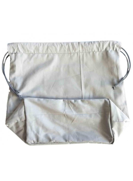 Çanta Aksesuar Örgü Çantaya Hazır Astar Tabanlı Büzgülü 22X12Cm Açık Gri