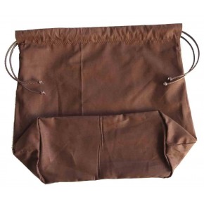 Çanta Aksesuar Örgü Çantaya Hazır Astar Tabanlı Büzgülü 22X12Cm Koyu Kahve