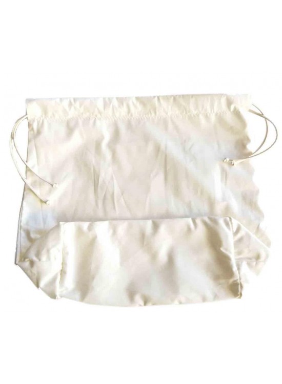 Çanta Aksesuar Örgü Çantaya Hazır Astar Tabanlı Büzgülü 22X12Cm Krem