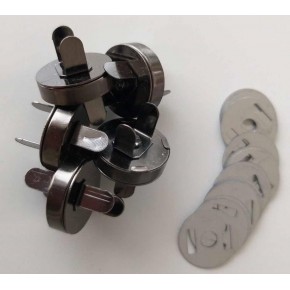 Çanta Aksesuar Örgü Çantaya Mıknatıslı Çıtçıt Füme Renk 5Li Paket