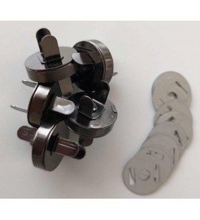 Çanta Aksesuar Örgü Çantaya Mıknatıslı Çıtçıt Füme Renk 5Li Paket