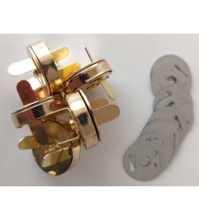 Çanta Aksesuar Örgü Çantaya Mıknatıslı Çıtçıt Light Gold 5Li Paket