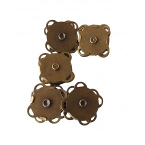 Çanta Aksesuar Örgü Çantaya Mini Dikmeli Mıknatıs Antik Renk 5Li Paket