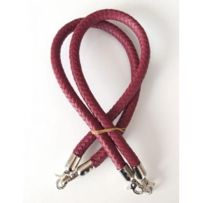 Çanta Aksesuar Örme Çanta Sapı Gümüş Metal Bordo