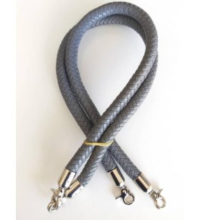 Çanta Aksesuar Örme Çanta Sapı Gümüş Metal Gri