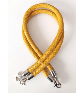 Çanta Aksesuar Örme Çanta Sapı Gümüş Metal Hardal