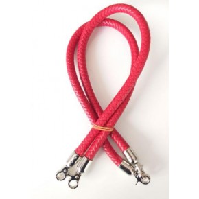 Çanta Aksesuar Örme Çanta Sapı Gümüş Metal Kırmızı