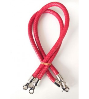 Çanta Aksesuar Örme Çanta Sapı Gümüş Metal Kırmızı