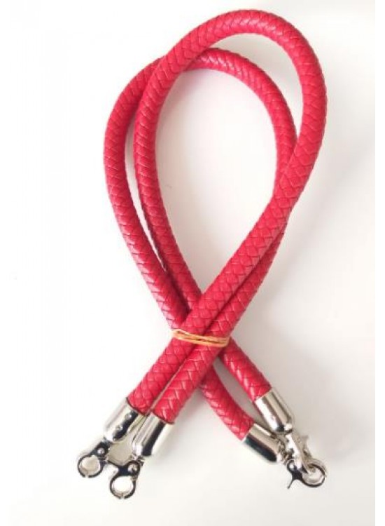 Çanta Aksesuar Örme Çanta Sapı Gümüş Metal Kırmızı Çanta Aksesuar Örme Çanta Sapı Gümüş Metal Kırmızı