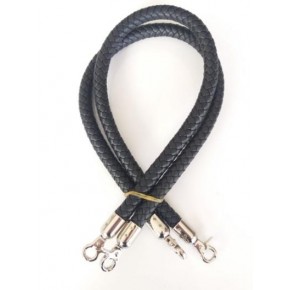 Çanta Aksesuar Örme Çanta Sapı Gümüş Metal Siyah