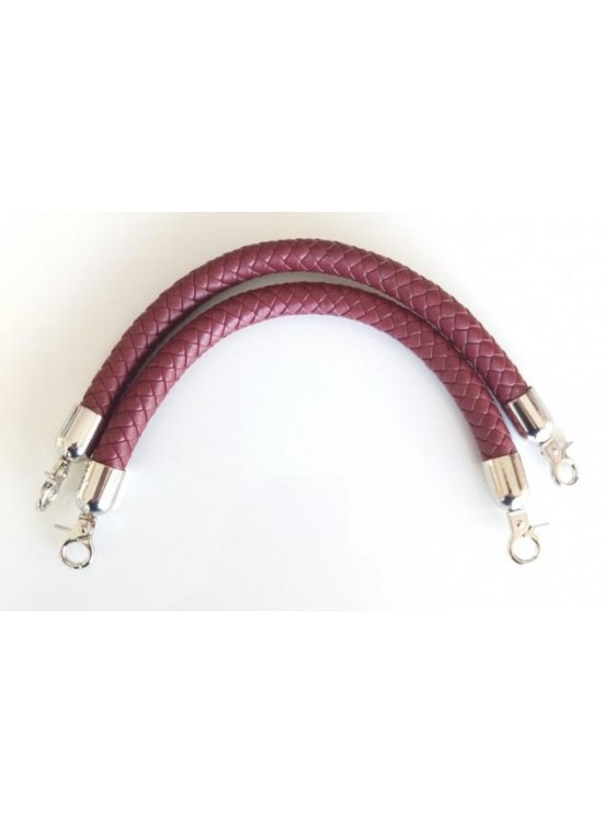 Çanta Aksesuar Örme Çanta Sapı Kısa Gümüş Metalli Bordo Çanta Aksesuar Örme Çanta Sapı Kısa Gümüş Metalli Bordo