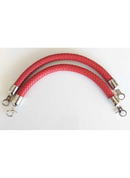 Çanta Aksesuar Örme Çanta Sapı Kısa Gümüş Metalli Kırmızı Çanta Aksesuar Örme Çanta Sapı Kısa Gümüş Metalli Kırmızı