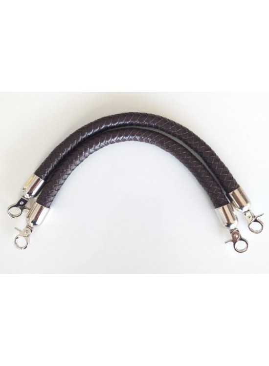 Çanta Aksesuar Örme Çanta Sapı Kısa Gümüş Metalli Koyu Kahve Çanta Aksesuar Örme Çanta Sapı Kısa Gümüş Metalli Koyu Kahve