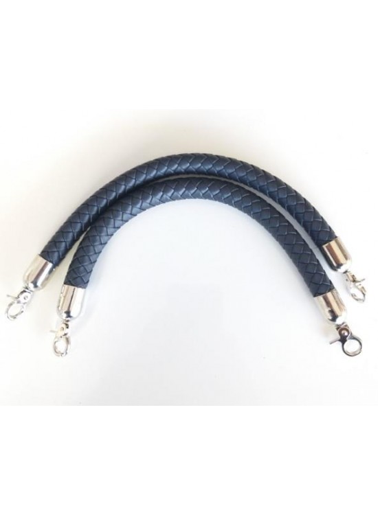 Çanta Aksesuar Örme Çanta Sapı Kısa Gümüş Metalli Lacivert Çanta Aksesuar Örme Çanta Sapı Kısa Gümüş Metalli Lacivert