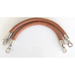 Çanta Aksesuar Örme Çanta Sapı Kısa Gümüş Metalli Taba