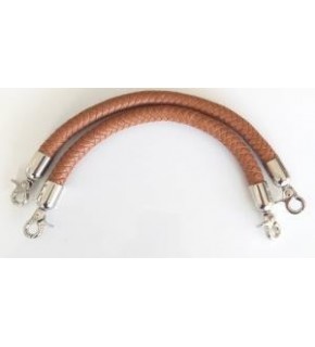 Çanta Aksesuar Örme Çanta Sapı Kısa Gümüş Metalli Taba