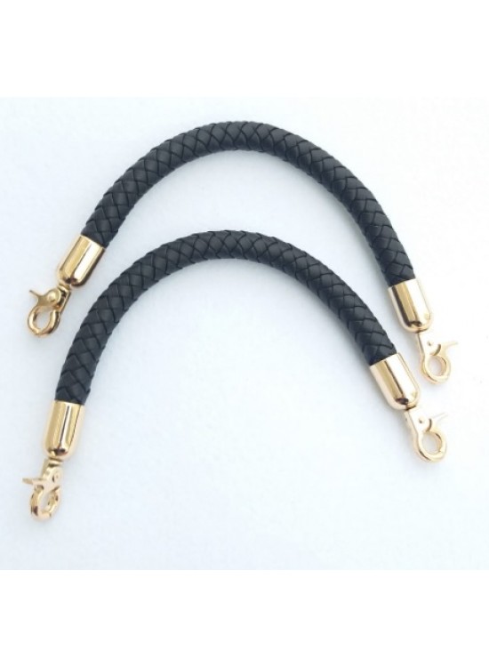 Çanta Aksesuar Örme Çanta Sapı, Siyah Renk 31 Cm Çift Çanta Aksesuar Örme Çanta Sapı, Siyah Renk 31 Cm Çift