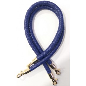 Çanta Aksesuar Örme Çanta Sapı Uzun Mavi Renk Gümüş Metal