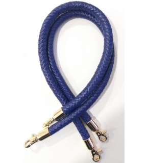 Çanta Aksesuar Örme Çanta Sapı Uzun Mavi Renk Gümüş Metal