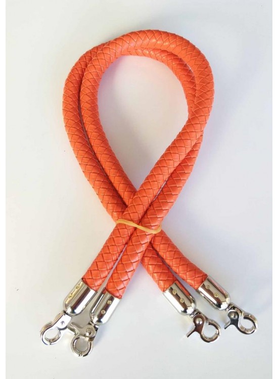 Çanta Aksesuar Örme Çanta Sapı Uzun Turuncu Renk Gümüş Metal Çanta Aksesuar Örme Çanta Sapı Uzun Turuncu Renk Gümüş Metal