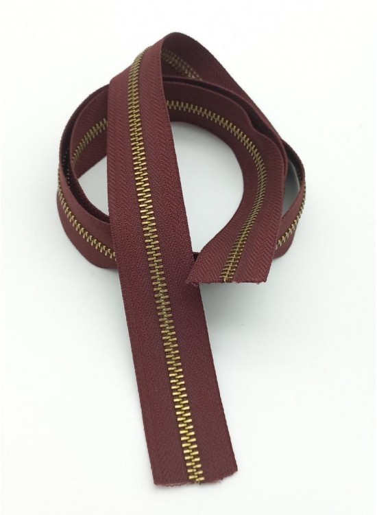 Çanta Aksesuar Ortası Antik Fermuar 100 Cm Bordo Renk