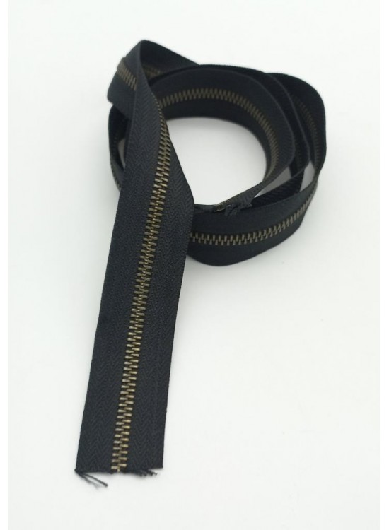 Çanta Aksesuar Ortası Antik Fermuar 100 Cm Siyah Renk