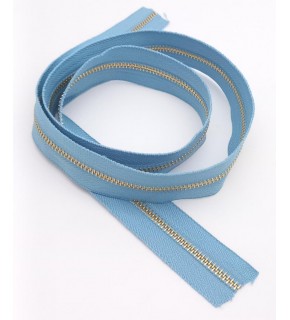 Çanta Aksesuar Ortası Gold Fermuar 100 Cm Açık Mavi Renk