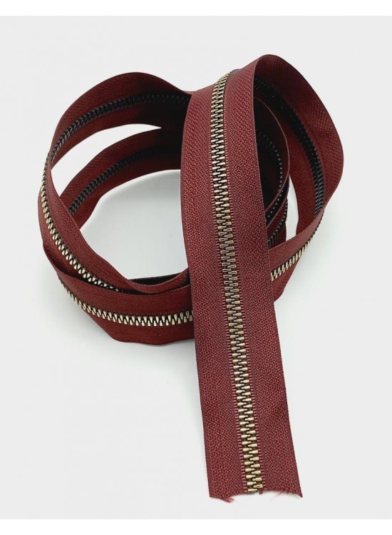 Çanta Aksesuar Ortası Gold Fermuar 100 Cm Bordo Renk