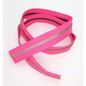 Çanta Aksesuar Ortası Gold Fermuar 100 Cm Fuşya Renk