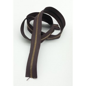 Çanta Aksesuar Ortası Gold Fermuar 100 Cm Kahverengi