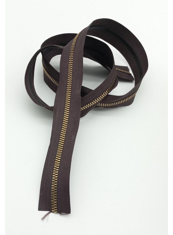 Çanta Aksesuar Ortası Gold Fermuar 100 Cm Kahverengi