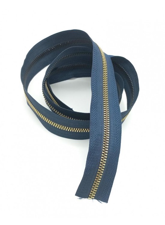 Çanta Aksesuar Ortası Gold Fermuar 100 Cm Lacivert Renk