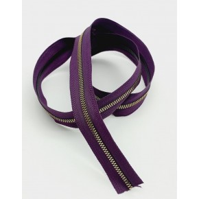 Çanta Aksesuar Ortası Gold Fermuar 100 Cm Mor Renk